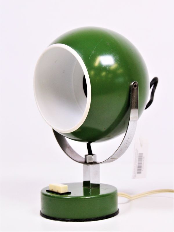 Vintage eye-ball lamp, donkergroen metaal - Massive